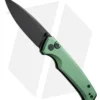 CIVIVI Altus Nitro-V Button Lock Knife Green Aluminum (2.97" Black Stonewash)