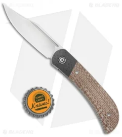 CIVIVI Appalachian Drifter 2 Liner Lock Knife Snakeskin Micarta (3" Satin) 7 CIVIVI Appalachian Drifter 2 Liner Lock Knife Snakeskin Micarta (3" Satin) -Civivi Knives Store CIVIVI Appalachian Drifter 2 LL Dark Brown Micarta CF Satin BHQ 134057 jr bottlecap