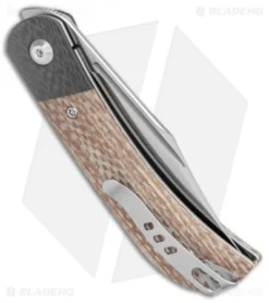 CIVIVI Appalachian Drifter 2 Liner Lock Knife Snakeskin Micarta (3" Satin) 6 CIVIVI Appalachian Drifter 2 Liner Lock Knife Snakeskin Micarta (3" Satin) -Civivi Knives Store CIVIVI Appalachian Drifter 2 LL Dark Brown Micarta CF Satin BHQ 134057 jr side