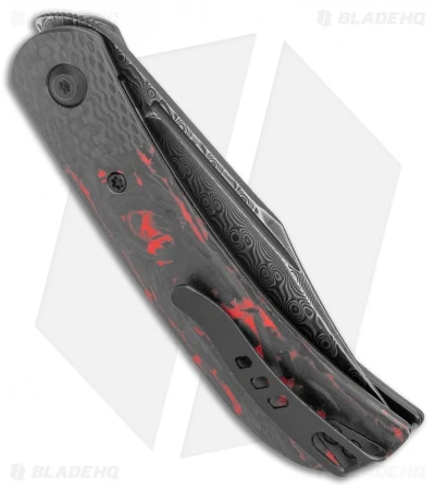 CIVIVI Appalachian Drifter 2 Liner Lock Knife Red Carbon Fiber (3" Damascus) 3 CIVIVI Appalachian Drifter 2 Liner Lock Knife Red Carbon Fiber (3" Damascus) - Image 3