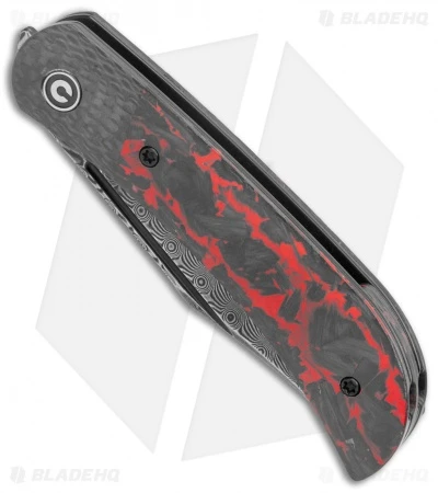 CIVIVI Appalachian Drifter 2 Liner Lock Knife Red Carbon Fiber (3" Damascus) 2 CIVIVI Appalachian Drifter 2 Liner Lock Knife Red Carbon Fiber (3" Damascus) - Image 2