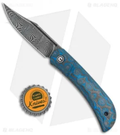 CIVIVI Appalachian Drifter Knife Blue G-10 W/ Rose CF (2.9" Damascus) C2015DS-2 -Civivi Knives Store CIVIVI Appalachian Drifter SJ Blue G 10 Rose CF Damascus C2015DS 2 BHQ 116960 jr bottlecap