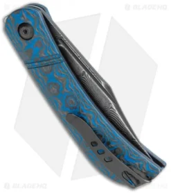 CIVIVI Appalachian Drifter Knife Blue G-10 W/ Rose CF (2.9" Damascus) C2015DS-2 -Civivi Knives Store CIVIVI Appalachian Drifter SJ Blue G 10 Rose CF Damascus C2015DS 2 BHQ 116960 jr side