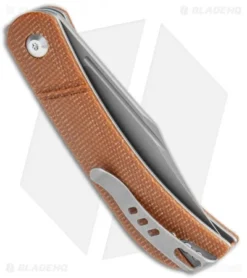 CIVIVI Appalachian Drifter Slip Joint Knife Brown Micarta (2.9"SW) C2015A -Civivi Knives Store CIVIVI Appalachian Drifter SJ Brown Micarta Gray C2015A BHQ 116935 jr side