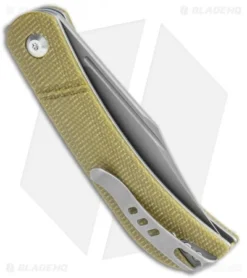 CIVIVI Appalachian Drifter Slip Joint Knife Olive Micarta (2.9"SW) C2015B -Civivi Knives Store CIVIVI Appalachian Drifter SJ Olive Gray C2015B BHQ 116941 jr side