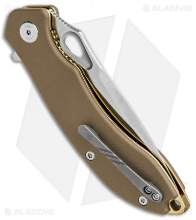 CIVIVI Aquila Flipper Liner Lock Knife Tan G-10 (3.4" Satin) C805D 3 CIVIVI Aquila Flipper Liner Lock Knife Tan G-10 (3.4" Satin) C805D - Image 3