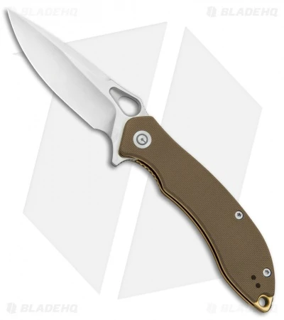 CIVIVI Aquila Flipper Liner Lock Knife Tan G-10 (3.4" Satin) C805D 1 CIVIVI Aquila Flipper Liner Lock Knife Tan G-10 (3.4" Satin) C805D