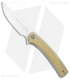 CIVIVI Asticus Liner Lock Knife Stonewashed Brass (3.8" Satin) C2002E