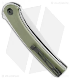 CIVIVI Asticus Liner Lock Knife OD Green G-10 (3.8" Satin) C2002A -Civivi Knives Store CIVIVI Asticus LL OD Green G 10 Damascus C2002A BHQ 109007 jr side