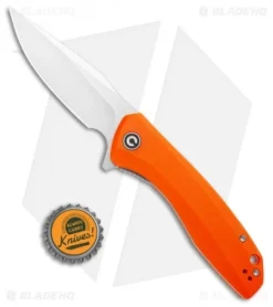 CIVIVI Baklash Flipper Liner Lock Knife Orange G-10 (3.5" Satin) C801G -Civivi Knives Store CIVIVI Baklash Flipper LL Orange G 10 Satin C801G BHQ 103151 jr bottlecap