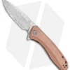 CIVIVI Baklash Flipper Liner Lock Knife Stonewashed Copper (3.5" Damascus)
