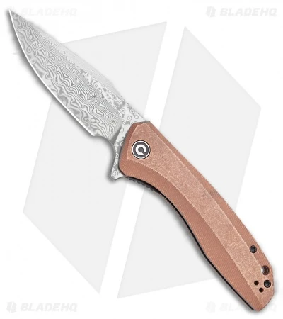 CIVIVI Baklash Flipper Liner Lock Knife Stonewashed Copper (3.5" Damascus) 1 CIVIVI Baklash Flipper Liner Lock Knife Stonewashed Copper (3.5" Damascus)