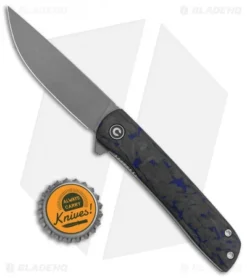 CIVIVI Brad Zinker Bo Liner Lock Knife Blue Carbon Fiber (2.9" Stonewash) -Civivi Knives Store CIVIVI Brad Zinker Bo LL Blue CF SW BHQ 120914 jr bottlecap