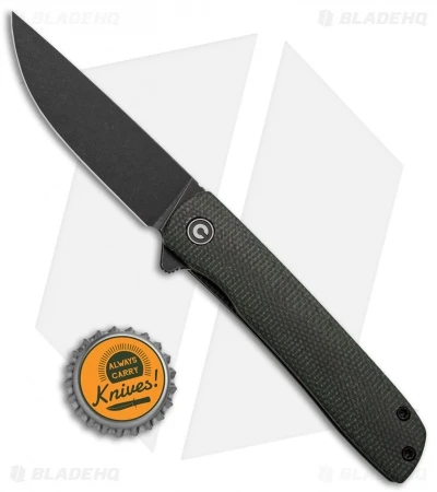 CIVIVI Brad Zinker Bo Liner Lock Knife Dark Green Micarta (2.9" Black SW) 4 CIVIVI Brad Zinker Bo Liner Lock Knife Dark Green Micarta (2.9" Black SW) - Image 4