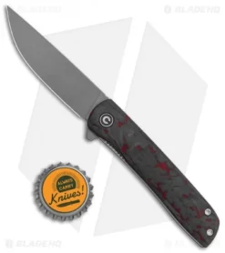 CIVIVI Brad Zinker Bo Liner Lock Knife Red Carbon Fiber (2.9" Stonewash) -Civivi Knives Store CIVIVI Brad Zinker Bo LL Red CF SW BHQ 120915 jr bottlecap
