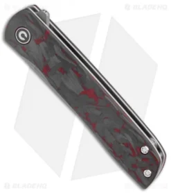 CIVIVI Brad Zinker Bo Liner Lock Knife Red Carbon Fiber (2.9" Stonewash) -Civivi Knives Store CIVIVI Brad Zinker Bo LL Red CF SW BHQ 120915 jr spine