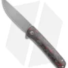 CIVIVI Brad Zinker Bo Liner Lock Knife Red Carbon Fiber (2.9" Stonewash)