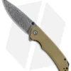 CIVIVI Brazen Drop Point Liner Lock Knife Olive Micarta (3.5" Damascus)
