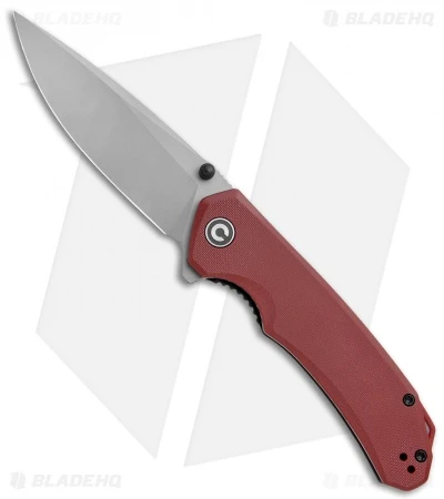 CIVIVI Brazen Drop Point Liner Lock Knife Red G-10 (3.5" Stonewash) C2102B 1 CIVIVI Brazen Drop Point Liner Lock Knife Red G-10 (3.5" Stonewash) C2102B