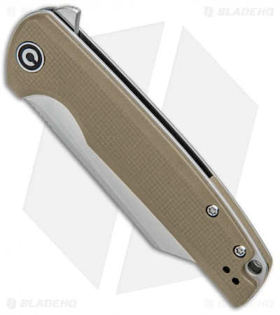 CIVIVI Brigand Liner Lock Knife Tan G-10 (3.5" Satin D2) C909B 2 CIVIVI Brigand Liner Lock Knife Tan G-10 (3.5" Satin D2) C909B - Image 2