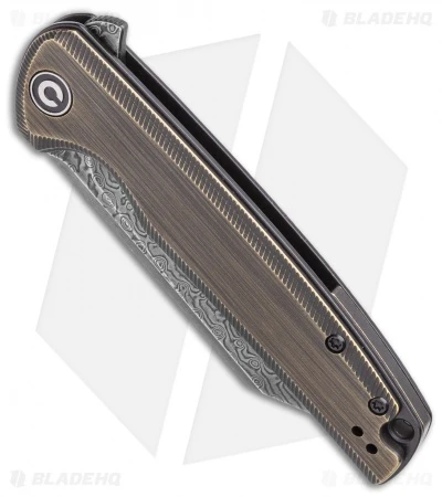 CIVIVI Brigand Liner Lock Knife Dark Brass (3.5" Dark Damascus) C909DS-2 2 CIVIVI Brigand Liner Lock Knife Dark Brass (3.5" Dark Damascus) C909DS-2 - Image 2
