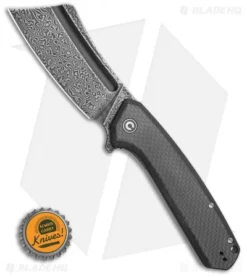 CIVIVI Bullmastiff Liner Lock Knife Twill Carbon Fiber (3.8" Black Damascus) -Civivi Knives Store CIVIVI Bullmastiff Liner Lock Knife Twill Carbon Fiber 3.8 Black Damascus C2006DS 1 BHQ 115992 LS Bottlecap 2