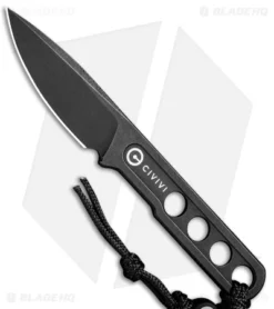 CIVIVI Circulus Fixed Blade Neck Knife (2" Black Stonewash) C22012-1