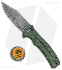 CIVIVI Cogent Button Lock Knife Green Micarta (3.5" Damascus) C20038D-DS1 -Civivi Knives Store CIVIVI Cogent Button Lock Fipper Green Micarta Damascus C20038D DS1 BHQ 137737 jr bottlecap