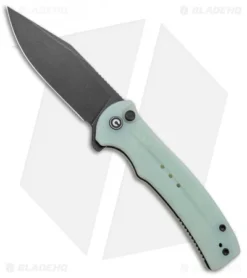 CIVIVI Cogent Button Lock Flipper Knife Natural Jade G-10 (3.5" Black) C20038D-3