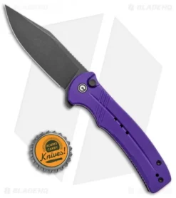 CIVIVI Cogent Button Lock Flipper Knife Purple G-10 (3.5" Black) C20038D-2 -Civivi Knives Store CIVIVI Cogent Button Lock Fipper Purple G 10 Black C20038D 2 BHQ 137735 jr bottlecap