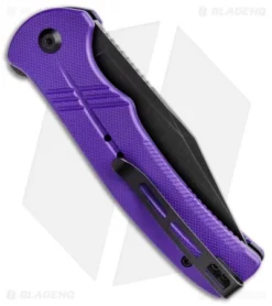 CIVIVI Cogent Button Lock Flipper Knife Purple G-10 (3.5" Black) C20038D-2 -Civivi Knives Store CIVIVI Cogent Button Lock Fipper Purple G 10 Black C20038D 2 BHQ 137735 jr side