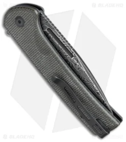 CIVIVI Conspirator Button Lock Knife Dark Green Micarta (3.5" Damascus) 6 CIVIVI Conspirator Button Lock Knife Dark Green Micarta (3.5" Damascus) -Civivi Knives Store CIVIVI Conspirtator Button Lock Dark Green Micarta Damascus BHQ 141467 jr side