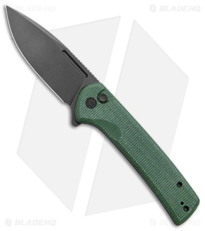 CIVIVI Conspirator Button Lock Knife Green Micarta (3.5" Black SW) C21006-2 1 CIVIVI Conspirator Button Lock Knife Green Micarta (3.5" Black SW) C21006-2