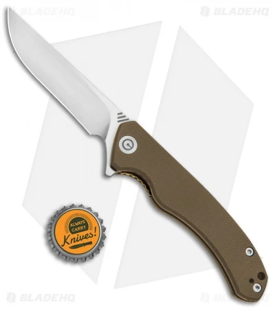 CIVIVI Courser Flipper Liner Lock Knife Tan G-10 (3.4" Satin) C804B 4 CIVIVI Courser Flipper Liner Lock Knife Tan G-10 (3.4" Satin) C804B - Image 4