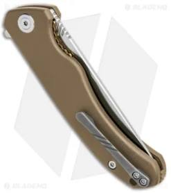 CIVIVI Courser Flipper Liner Lock Knife Tan G-10 (3.4" Satin) C804B 7 CIVIVI Courser Flipper Liner Lock Knife Tan G-10 (3.4" Satin) C804B -Civivi Knives Store CIVIVI Courser Flipper LL Tan G 10 Satin BHQ 89925 jr side