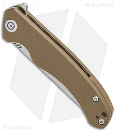CIVIVI Courser Flipper Liner Lock Knife Tan G-10 (3.4" Satin) C804B 2 CIVIVI Courser Flipper Liner Lock Knife Tan G-10 (3.4" Satin) C804B - Image 2