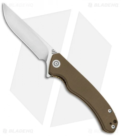CIVIVI Courser Flipper Liner Lock Knife Tan G-10 (3.4" Satin) C804B 1 CIVIVI Courser Flipper Liner Lock Knife Tan G-10 (3.4" Satin) C804B