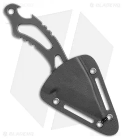 CIVIVI De Santis Kiri-EDC Fixed Blade Neck Knife (1.8" Black Stonewash) C2001B -Civivi Knives Store CIVIVI De Santis Kiri EDC Neck Knife Black SW C2001B BHQ 109006 jr sheath