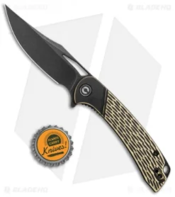 CIVIVI Dogma Liner Lock Knife Brass (3.5" Black Stonewash) C2005E -Civivi Knives Store CIVIVI Dogma LL Brass Black SW BHQ 113203 jr bottlecap