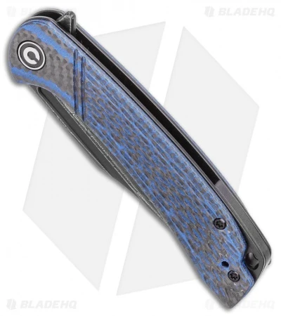 CIVIVI Dogma Liner Lock Blue G-10 / CF (3.5" Black Damascus) C2014DS-2 2 CIVIVI Dogma Liner Lock Blue G-10 / CF (3.5" Black Damascus) C2014DS-2 - Image 2