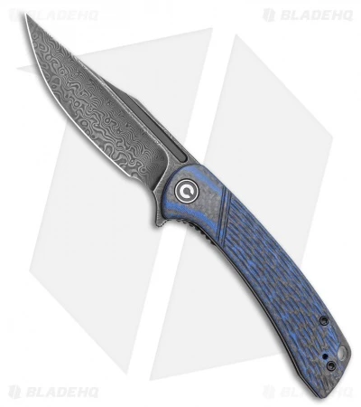 CIVIVI Dogma Liner Lock Blue G-10 / CF (3.5" Black Damascus) C2014DS-2 1 CIVIVI Dogma Liner Lock Blue G-10 / CF (3.5" Black Damascus) C2014DS-2