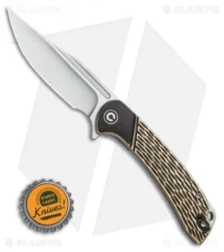 CIVIVI Dogma Liner Lock Knife Brass (3.5" Stonewash) C2014A -Civivi Knives Store CIVIVI Dogma Liner Lock Knife Brass 3.5 Stonewash C2014A BHQ 115980 LS Bottlecap