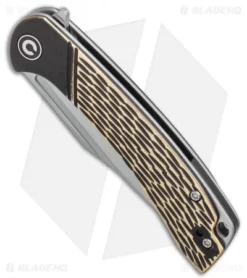 CIVIVI Dogma Liner Lock Knife Brass (3.5" Stonewash) C2014A -Civivi Knives Store CIVIVI Dogma Liner Lock Knife Brass 3.5 Stonewash C2014A BHQ 115980 LS Spine