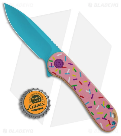 CIVIVI Elementum Dessert Warrior Exclusive Knife Pink G-10 (2.9" Blue D2) Donut 4 CIVIVI Elementum Dessert Warrior Exclusive Knife Pink G-10 (2.9" Blue D2) Donut - Image 4