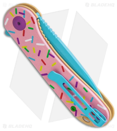 CIVIVI Elementum Dessert Warrior Exclusive Knife Pink G-10 (2.9" Blue D2) Donut 3 CIVIVI Elementum Dessert Warrior Exclusive Knife Pink G-10 (2.9" Blue D2) Donut - Image 3