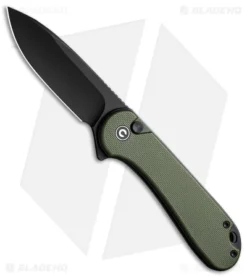 CIVIVI Elementum II Button Lock Knife OD Green G-10 (3" Black SW) C18062P-3