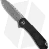 CIVIVI Elementum Liner Lock Knife Black G-10/Carbon Fiber (2.9" Damascus) C907DS