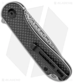 CIVIVI Elementum Liner Lock Knife Black G-10/Carbon Fiber (2.9" Damascus) C907DS 6 CIVIVI Elementum Liner Lock Knife Black G-10/Carbon Fiber (2.9" Damascus) C907DS -Civivi Knives Store CIVIVI Elementum LL Black G 10 CF Damascus C907DS BHQ 101621 jr side
