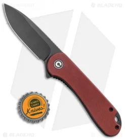 CIVIVI Elementum Liner Lock Knife Burgundy G-10 (2.9" Black) -Civivi Knives Store CIVIVI Elementum LL Burgundy G 10 Black BHQ 137749 jr bottlecap