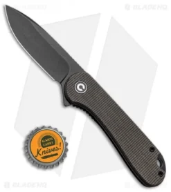 CIVIVI Elementum Liner Lock Knife Dark Green Micarta (2.9" Black) -Civivi Knives Store CIVIVI Elementum LL Dark Green Micarta Black BHQ 137748 jr bottlecap